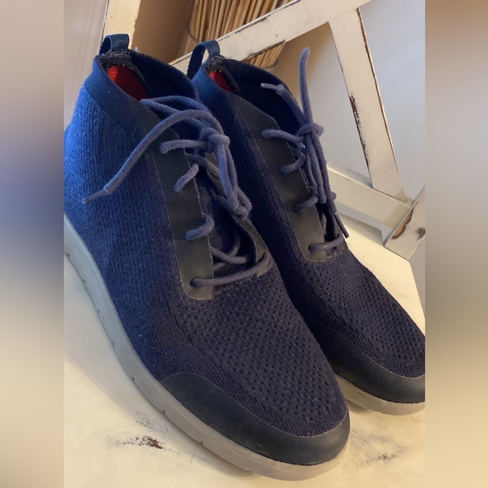 UGG Men's Freamon HyperWeave Knit Chukka Sneaker Boots Navy Size 12